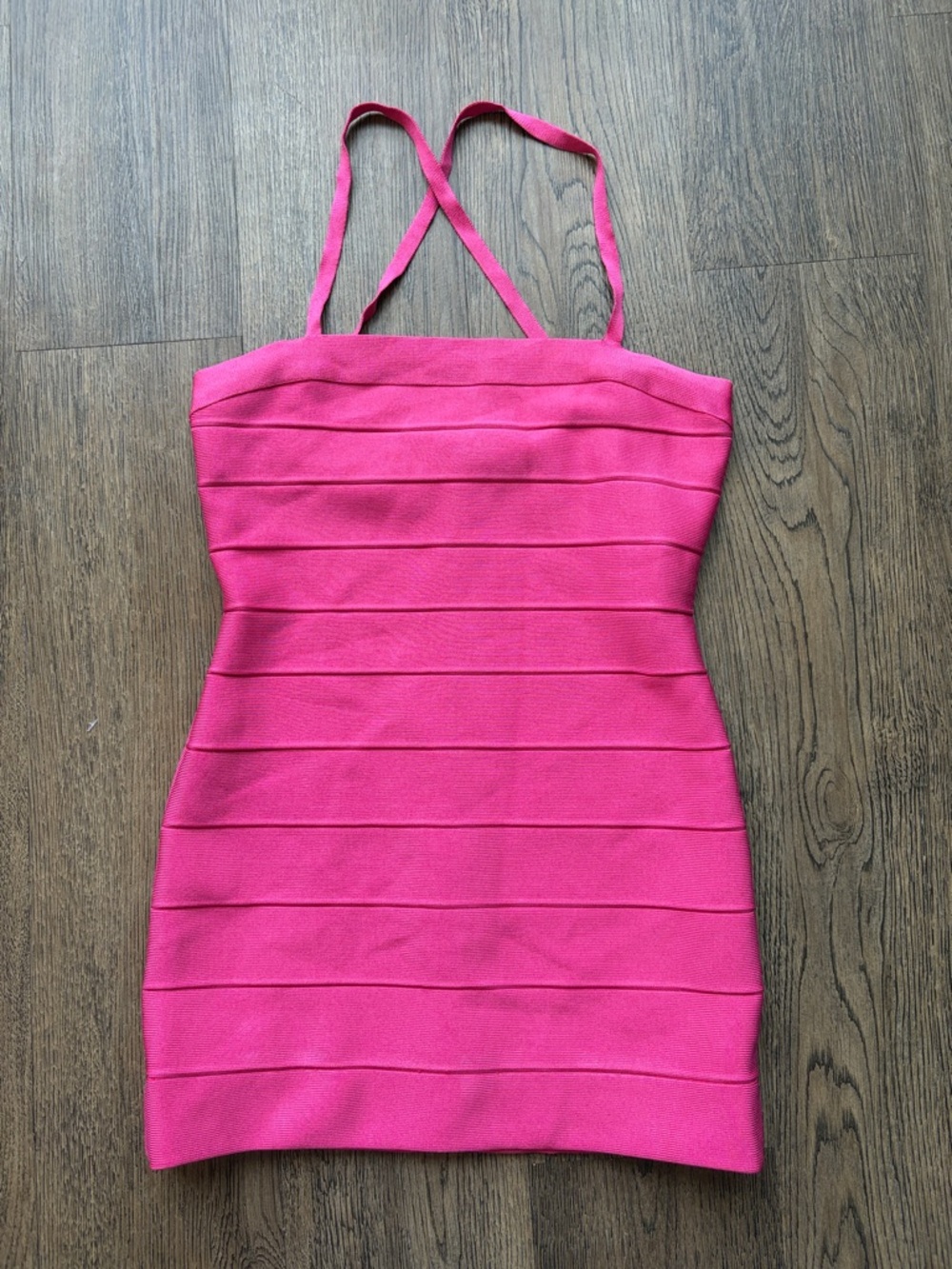 *ALTERED* Hervé Léger Bandage Bodycon Mini Dress in Hot Pink - S